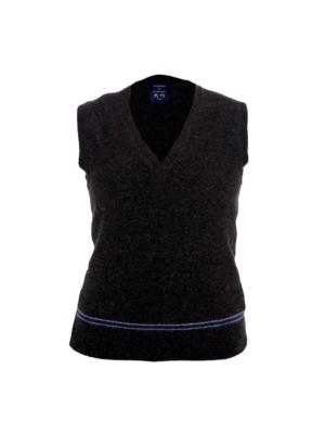 BLUE AND SILVER TANK TOP 100% LAMBSWOOL