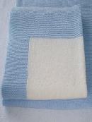 Blue and White Cashmere Baby Blanket (60 x 90cm)