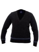 BLUE AND SILVER SWEATER 100%LAMBSWOOL